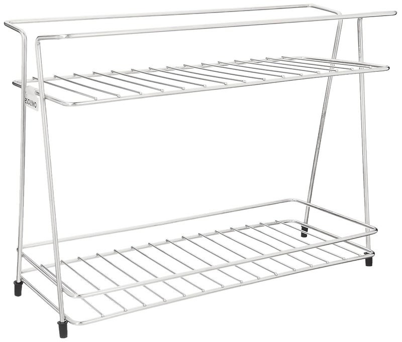 Brand - Solimo Solimo TwoTier Countertop Kitchen Rack Stainless Steel 36 Cm X 29 Cm X 16 Cm Tiered Shelf - Image 4