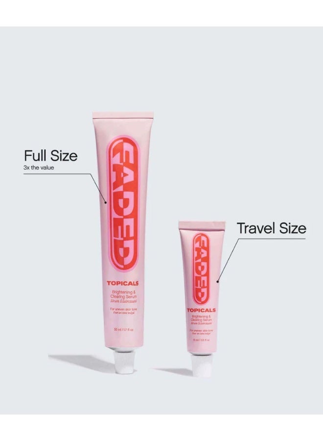 Topicals Faded Brightening and Clearing Serum | Reduces Discoloration, Post-Blemish Marks, Scars and Spots | Contains Kojic Acid and Niacinamide | Dermatologist-tested, Vegan, Cruelty-Free (1.7 Fl Oz) - Image 4