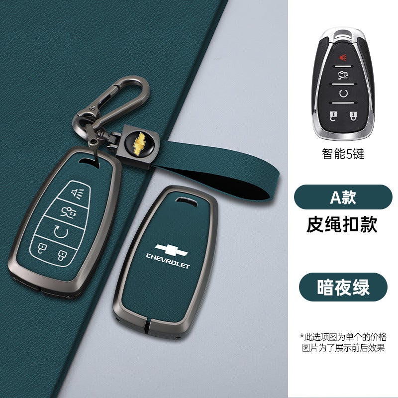 Chevrolet Malibu XL Key Case Cover - Suede Business Style for Cruze, Equinox, Trax, Trailblazer & More - Image 1