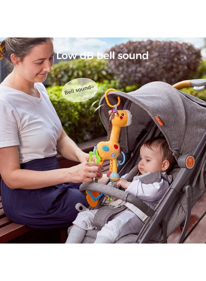 TUMAMA Giraffe Hanging Rattle Toys, Soft Baby Hanging Toys with Wind Chimes, Stroller Car Seat Crib Plush Animal Activity Toys Gift for Newborn Toddlers 0,3,6,9,12,36 Month - Image 4