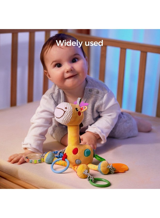 TUMAMA Giraffe Hanging Rattle Toys, Soft Baby Hanging Toys with Wind Chimes, Stroller Car Seat Crib Plush Animal Activity Toys Gift for Newborn Toddlers 0,3,6,9,12,36 Month - Image 5