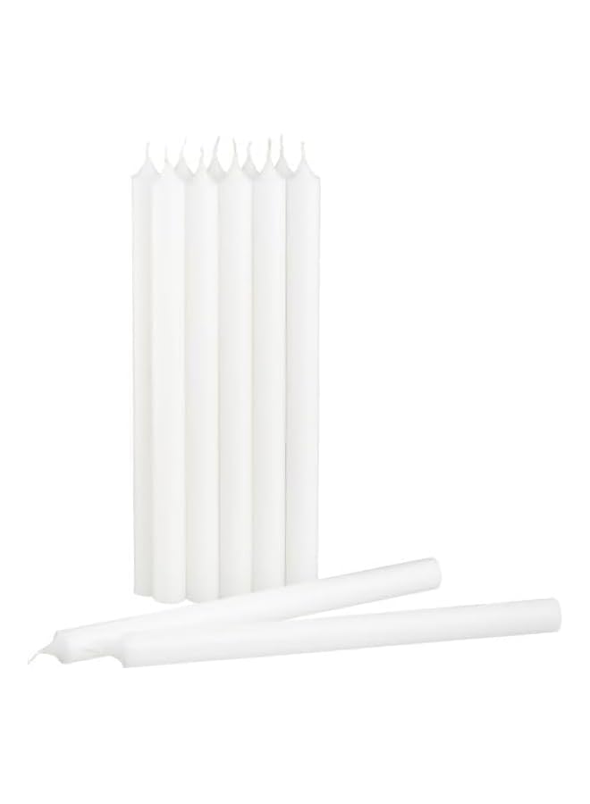 The Bros 4 pcs White Long Taper Candles for Weddings, Dinner Parties, Birthdays & functions (20 CM) - Image 1