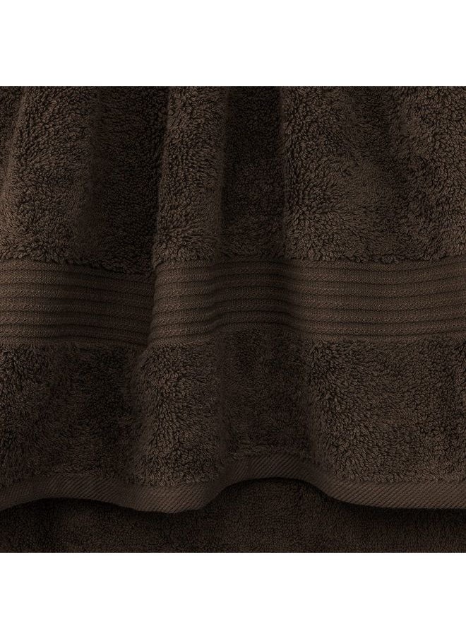 Cotton Paradise طقم مناشف مكون من 6 قطع، مناشف ناعمة ماصة مصنوعة من القطن التركي بنسبة 100% للحمام، 2 منشفة حمام، 2 منشفة يد، 2 منشفة وجه، طقم مناشف بني 