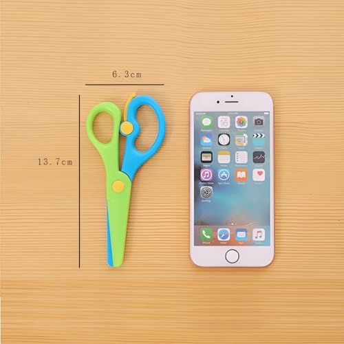 Vastate Kids Scissors for Crafts 1 Pc – Child-Safe, Blunt-Tip Plastic Scissors for Toddlers (3-5 Years), Preschool Training, Creative Art, Decorative Paper Shaper, Multicolour Play Cutting Tools - Image 4