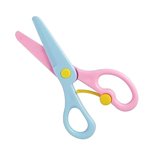 Vastate Kids Scissors for Crafts 1 Pc – Child-Safe, Blunt-Tip Plastic Scissors for Toddlers (3-5 Years), Preschool Training, Creative Art, Decorative Paper Shaper, Multicolour Play Cutting Tools - Image 1