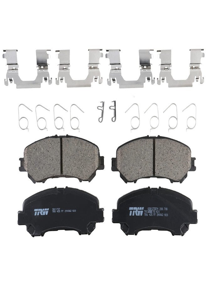 TRW Pro TRC1737 Disc Brake Pad Set For Nissan Rogue 2014-2019, Front, And Other Applications - Image 1