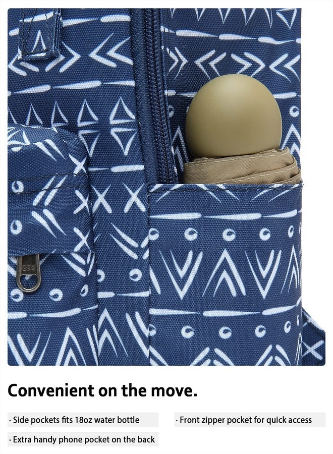 HotStyle BESTIE+ Fashion Mini Backpack for Girls & Kids, Small Diaper Bag Backpack, Cute for Travel, Hiking & Day Trip, Boho, Navy - Image 5