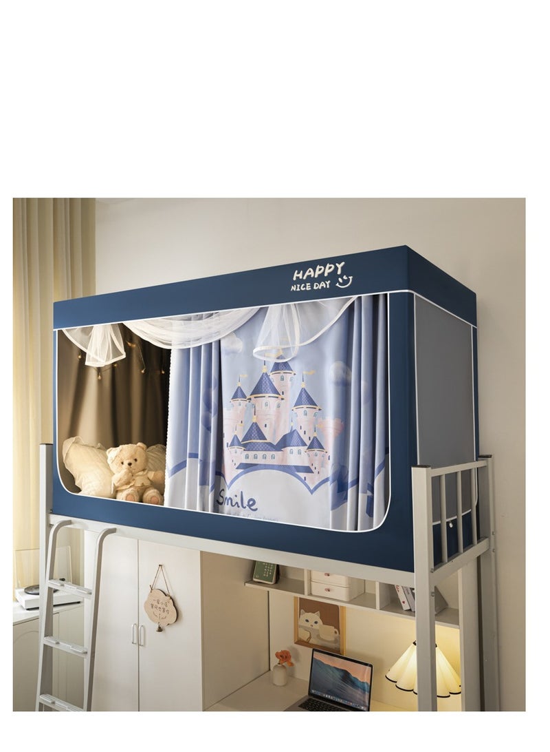 Y&D ستائر مظلة السرير، ستائر التعتيم، ستائر خيمة السرير الفردية، قماش التظليل للطلاب، مظلة السرير، شبكة ناموسية، نوم الطلاب، حماية الخصوصية - Image 1