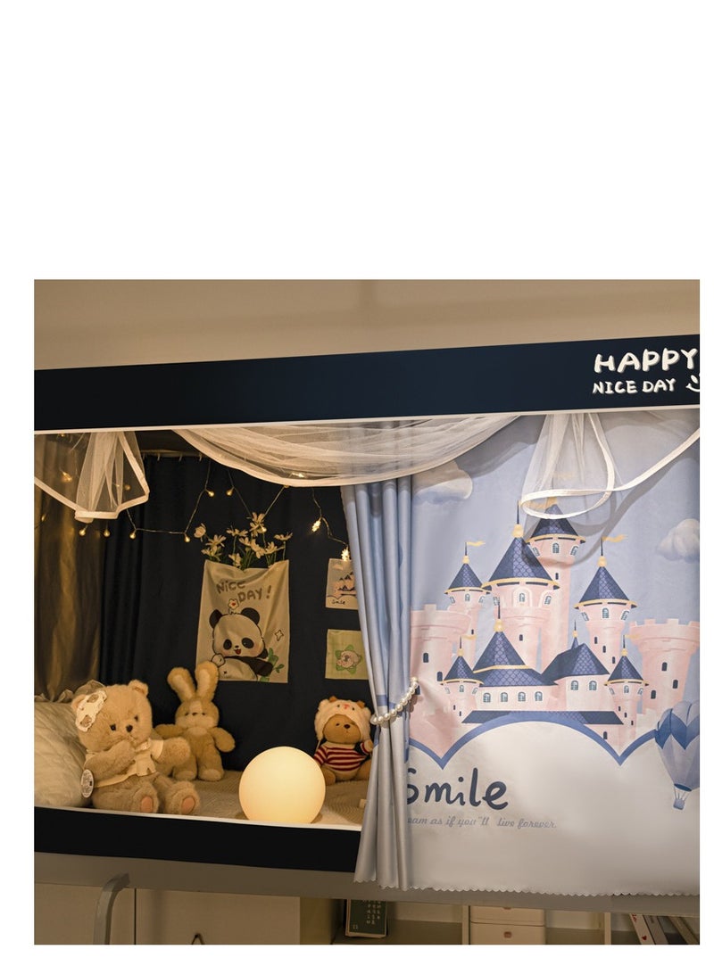 Y&D ستائر مظلة السرير، ستائر التعتيم، ستائر خيمة السرير الفردية، قماش التظليل للطلاب، مظلة السرير، شبكة ناموسية، نوم الطلاب، حماية الخصوصية - Image 2