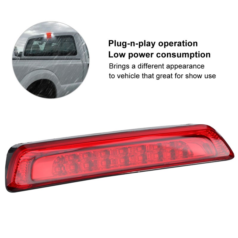 Third Brake Light: Red LED Illumination, Plug-n-play Operation, Low Power Consumption, Long Lasting - High Mount Stop Lamp for 2007-2018 Toyota Tundra - Image 3