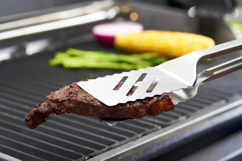 GrillPro 40240 مجموعة ملقط/مقلب من الفولاذ المقاوم للصدأ بطول 16 بوصة، فضي - Image 4