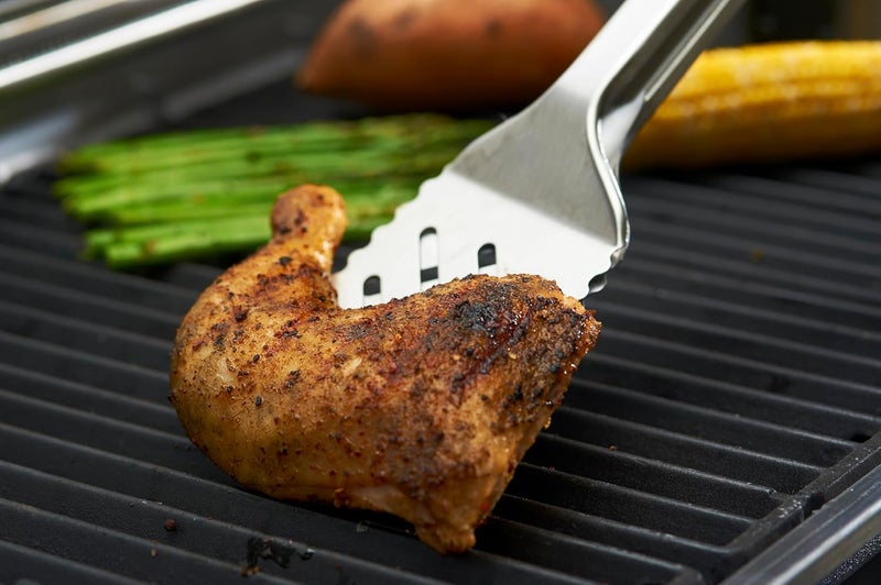 GrillPro 40240 مجموعة ملقط/مقلب من الفولاذ المقاوم للصدأ بطول 16 بوصة، فضي - Image 3