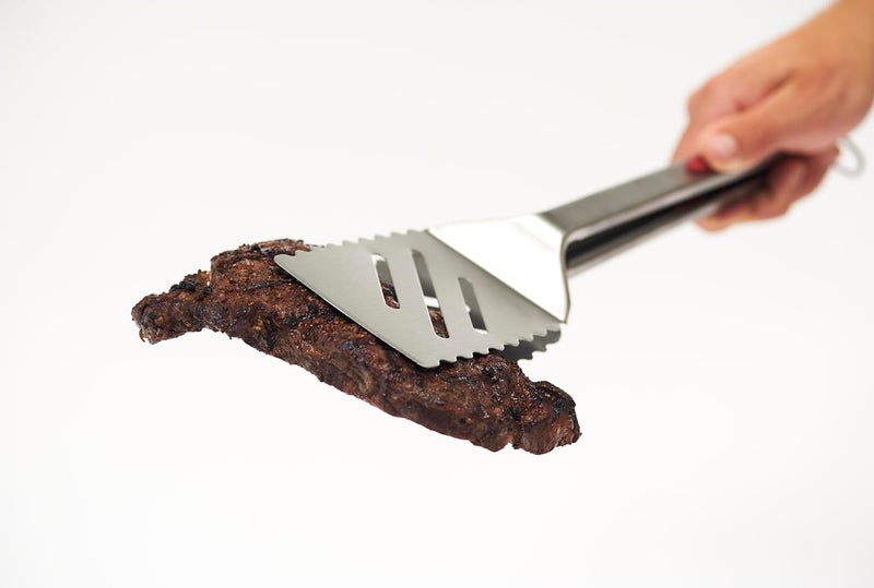 GrillPro 40240 مجموعة ملقط/مقلب من الفولاذ المقاوم للصدأ بطول 16 بوصة، فضي - Image 2