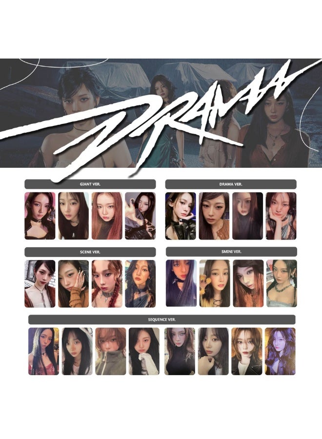 NIBEMINENT 4 Pcs Kpop AESPA Drama Lomo Cards Card For Fans Collection Gifts - Image 2