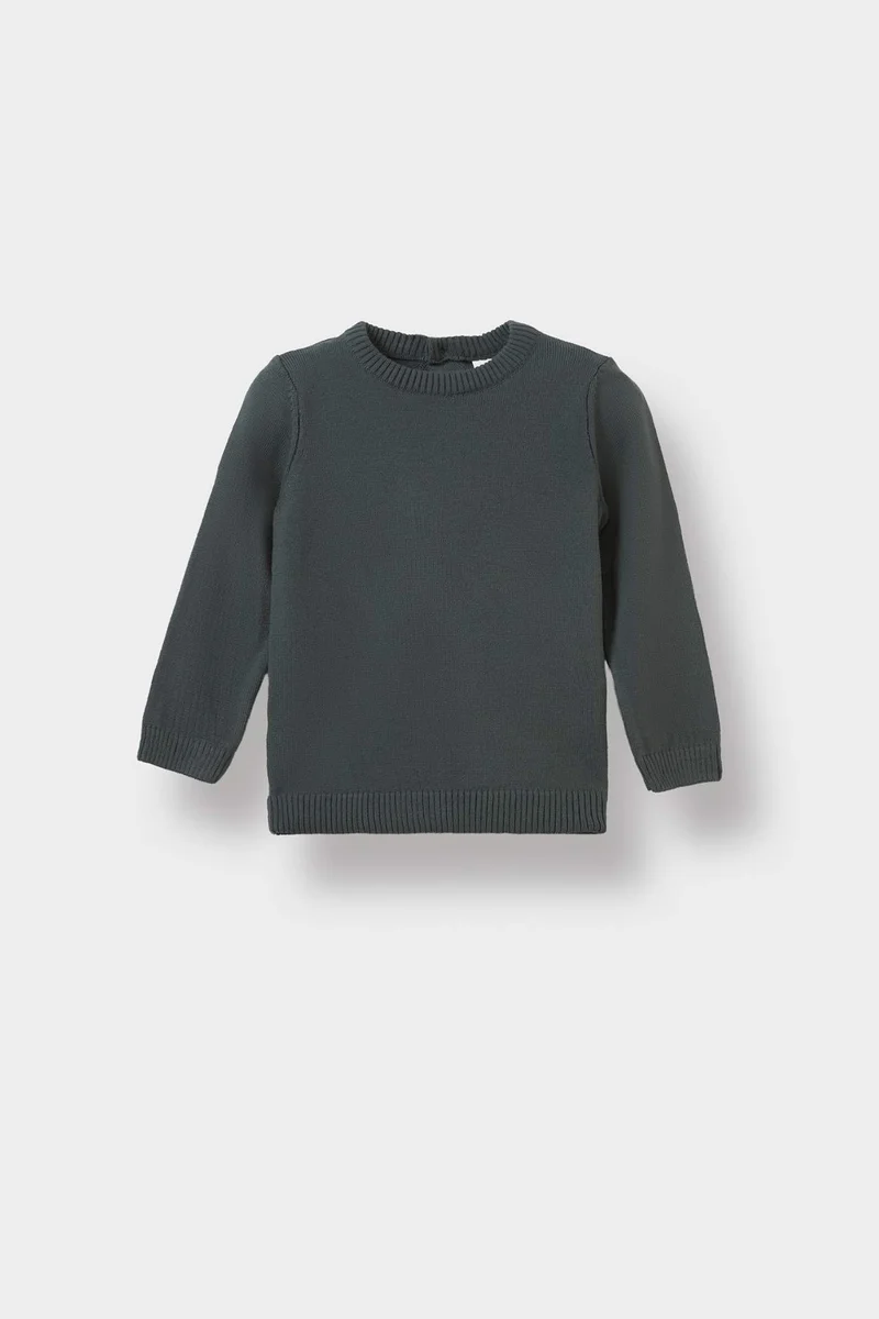 ديفاكتو Baby Boy Regular Fit Crew Neck Knit Pullover