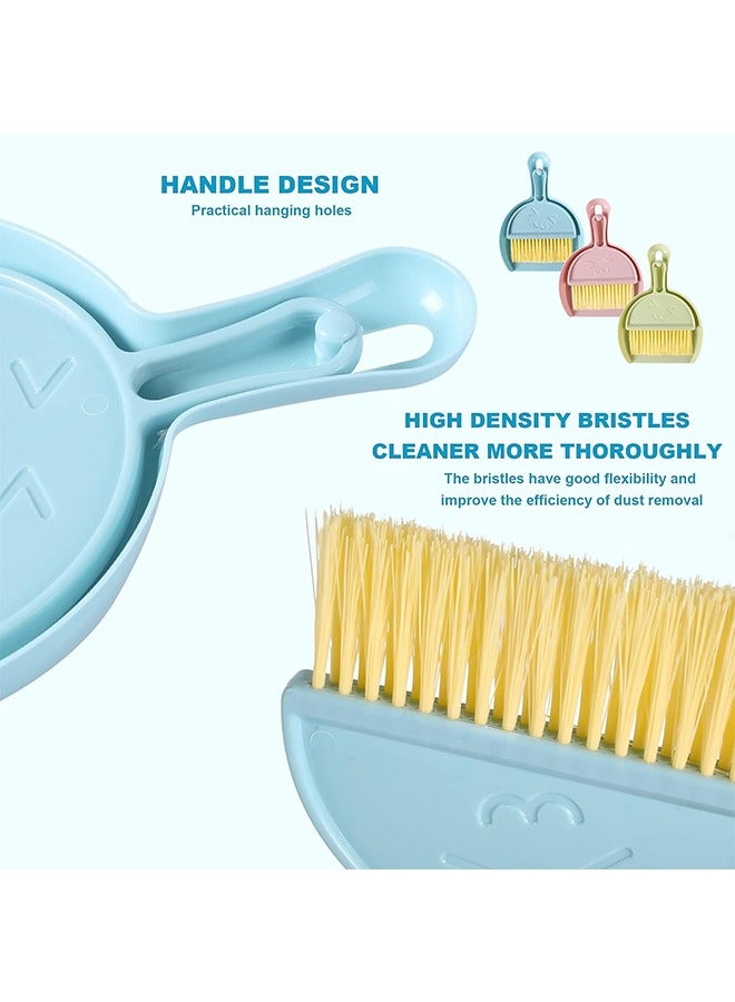 3PCS Mini Broom and Dustpan Set for Home, Car, Kitchen, Table, Kids - Durable Plastic Bristles, Handheld, Hangable, 3 Colors - Image 2