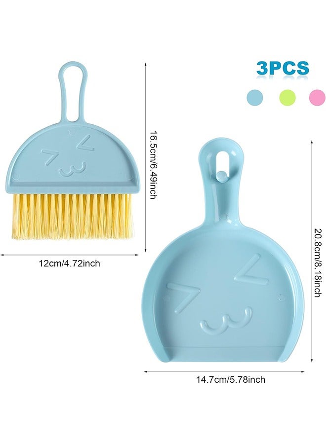 3PCS Mini Broom and Dustpan Set for Home, Car, Kitchen, Table, Kids - Durable Plastic Bristles, Handheld, Hangable, 3 Colors - Image 3