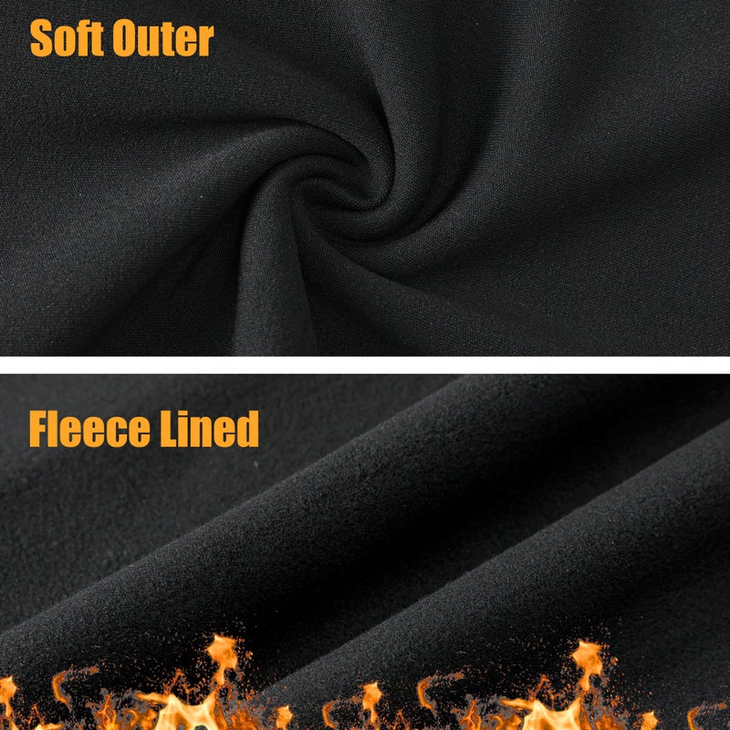 Leamekor 2 Pack Winter Neck Warmer & Ski Face Mask for Men&Women - Cold Weather Fleece Neck Gaiter for for Skiing, Running, Motorcycle (Black + Black) - Image 5