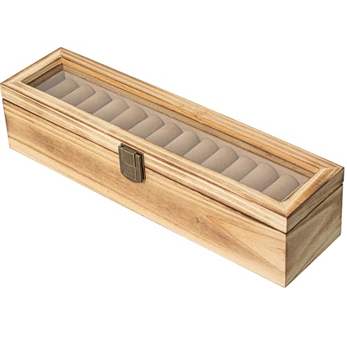 Freezing point Wood Ring Organizer Display Case Mens Ring Boxes For Multiple Rings Jewelry Storage - Image 3