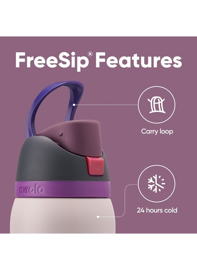 Owala - FreeSip Insulated Stainless Steel Water Bottle with Straw for Sports and Travel, BPA-Free, 40oz, Dreamy field - Image 1