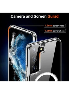 Generic Samsung Galaxy S24 Plus, Magnetic Case, Compatible with MagSafe Wireless Charging, Anti-Scratch Bumper Cover (Clear), TPU - PC  - Image 4