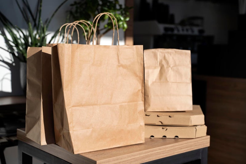 Golden Master Kraft Paper Bags 32 * 32 * 14 With Handles For Shopping, Gifts And Small Business (Kraft Beige 10 Pieces) - Image 3