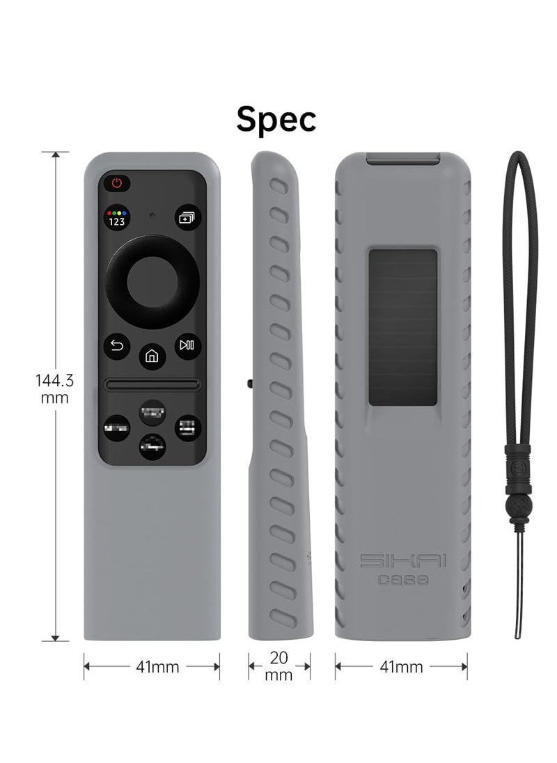 Excefore Silicone Samsung Remote Cover, Compatible with Samsung 2023 TM2360E,BN59-01432A,TM2361E,BN59-01439A Samsung Smart TV Remote Case Shockproof Washable Dustproof Anit-Lost with Lanyard, Gray  - Image 5
