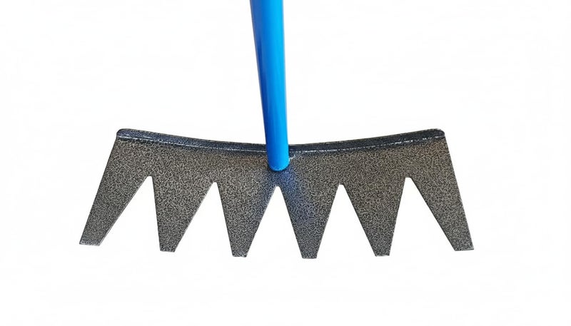 RedBuild Heavy Duty 6-Tine Garden Rake with 4 Foot Handle – Professional Steel Blade , for Soil Loosening, Lawn Cleaning, Weeding & Agricultural Use – Multipurpose Gardening Tool for Home Farm Yard - Image 4