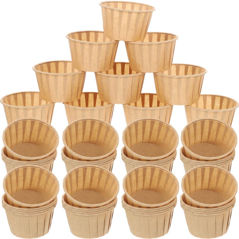 50 Pcs Thickened Greaseproof Cupcake Wrappers Compact Oil Resistant Baking Cups for Muffins Small Cakes Desserts Home Kitchen Bakery Use - Image 2