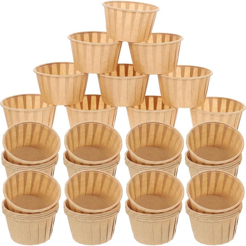 50 Pcs Thickened Greaseproof Cupcake Wrappers Compact Oil Resistant Baking Cups for Muffins Small Cakes Desserts Home Kitchen Bakery Use - Image 1