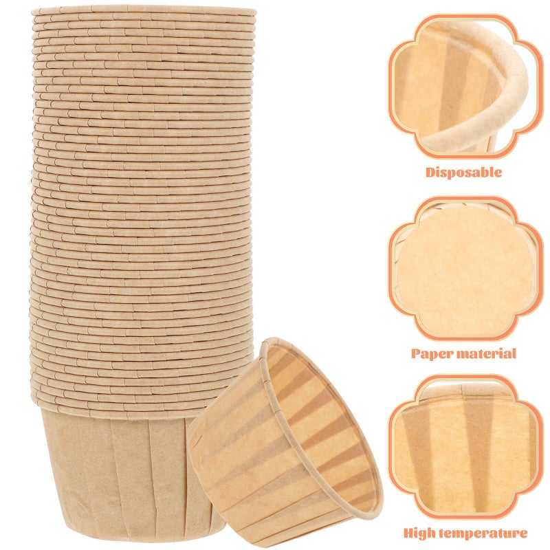 50 Pcs Thickened Greaseproof Cupcake Wrappers Compact Oil Resistant Baking Cups for Muffins Small Cakes Desserts Home Kitchen Bakery Use - Image 5