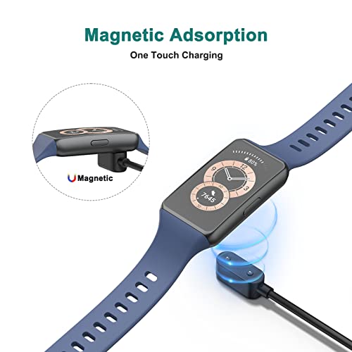 Meliya Charging Cable for Huawei Band 10 9 8 7 6/ Honor Band 6 / Watch ES/Watch FIT，Fast USB Smart Watch Charging Cable Cord 3.3ft (100cm),Black - Image 2