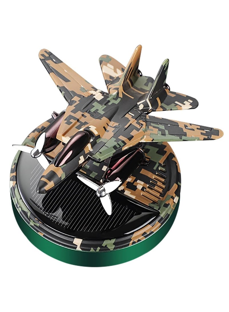 معطر جو للسيارة يعمل بالطاقة الشمسية بتصميم طائرة دوارة من فانسموت (لون أسود مموه) - Image 1