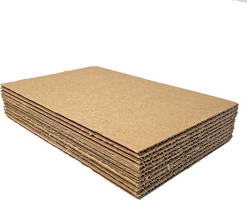 Al Raied ARS® Corrugated Cardboard Insert Sheets 9 x 6 Inch Kraft Packing Pads 10 Pack - Image 1