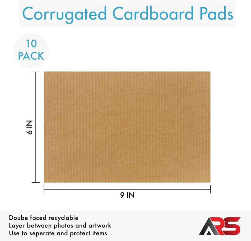 Al Raied ARS® Corrugated Cardboard Insert Sheets 9 x 6 Inch Kraft Packing Pads 10 Pack - Image 3
