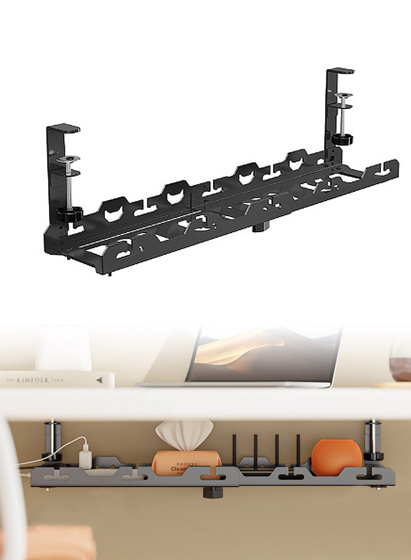 Kidle حامل إدارة الكابلات تحت المكتب بدون حفر - حامل إدارة الكابلات تحت المكتب - حامل سلك مكتب قوي من الفولاذ - حامل حامل الكابلات تحت المكتب - Image 1
