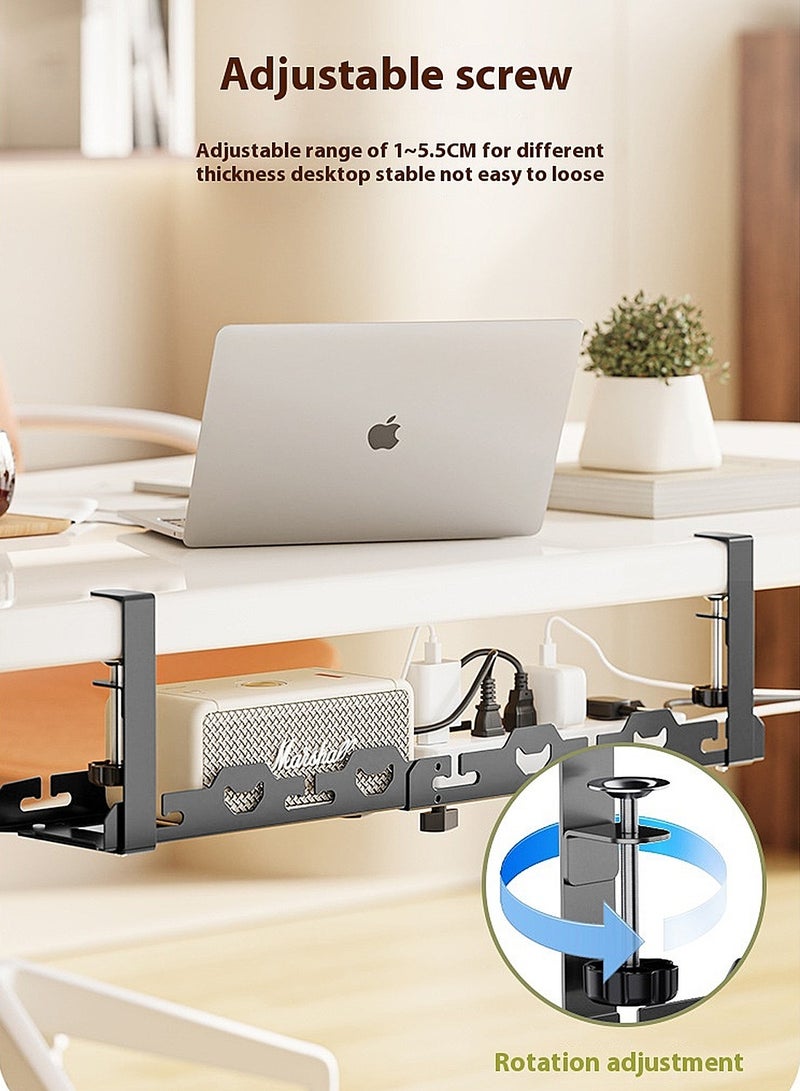 Kidle حامل إدارة الكابلات تحت المكتب بدون حفر - حامل إدارة الكابلات تحت المكتب - حامل سلك مكتب قوي من الفولاذ - حامل حامل الكابلات تحت المكتب - Image 3