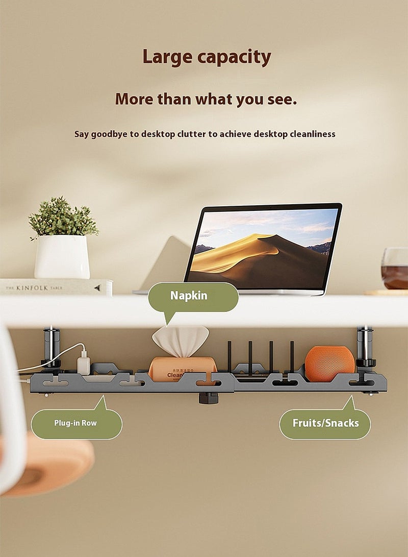 Kidle حامل إدارة الكابلات تحت المكتب بدون حفر - حامل إدارة الكابلات تحت المكتب - حامل سلك مكتب قوي من الفولاذ - حامل حامل الكابلات تحت المكتب - Image 4