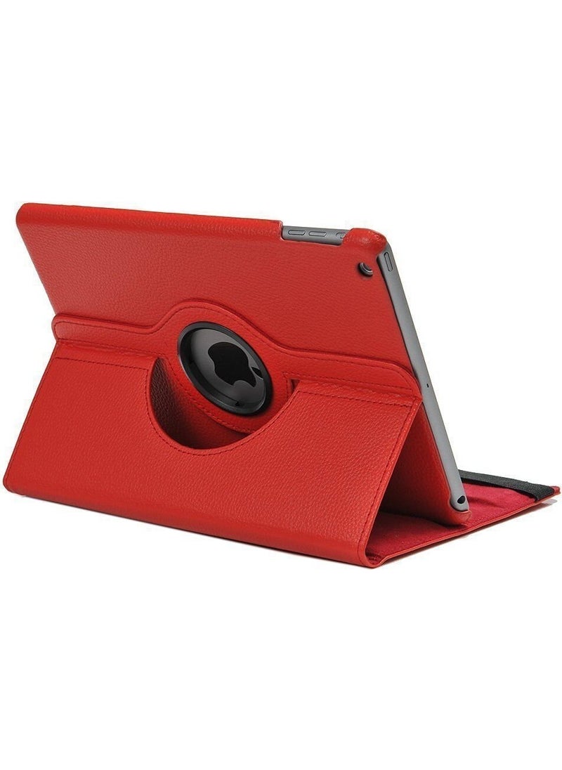 Techmaster Apple iPad Air Case Rotatable 360 ​​Degree Adjustable Case - Red 