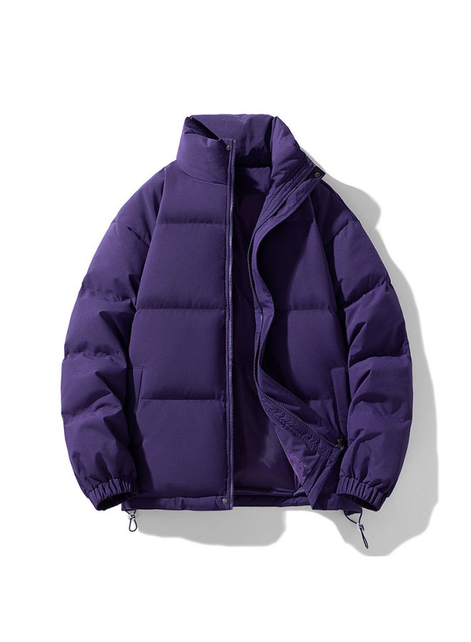 Winter Thick Warm Cotton Coat Casual Bread Suit Simple All-match Men's And Women's Sports Collar Warm Cotton Coat