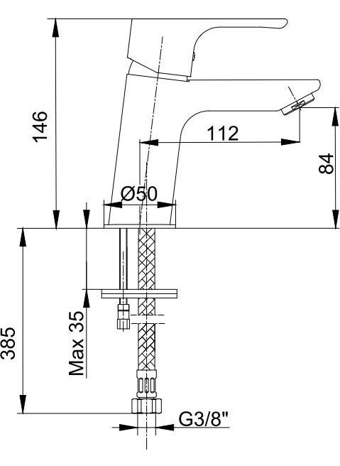 E.C.A - Eca Niobe Sink Mixer 053+2 Pieces Eca Filtered Intermediate Tap - Image 1