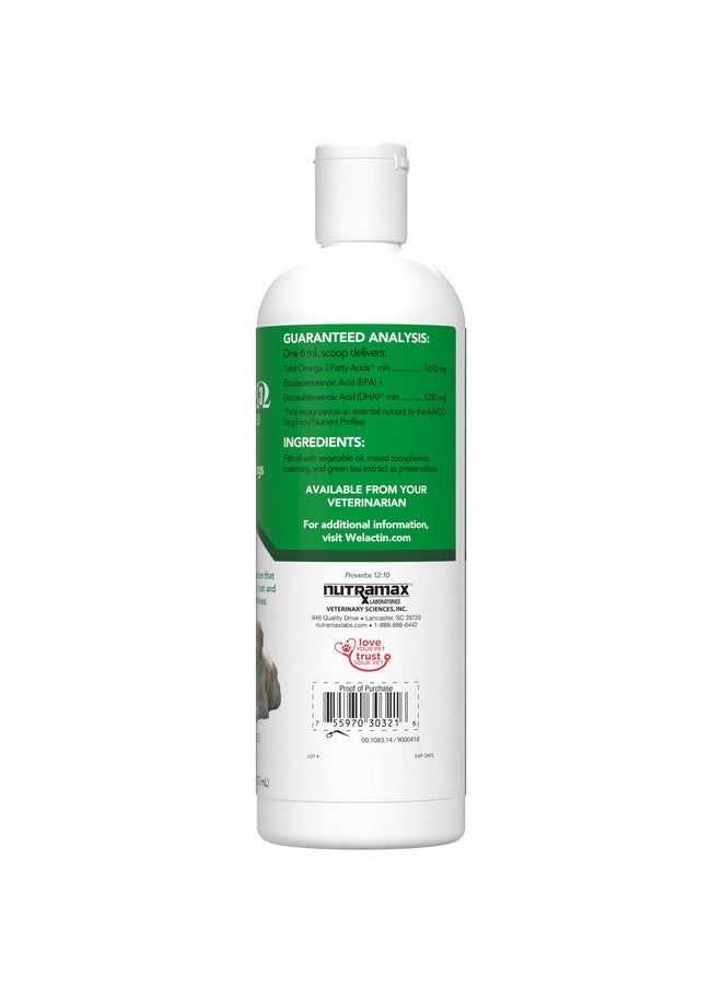 Nutramax Laboratories Nutramax Welactin Omega-3 Fish Oil Skin and Coat Health Supplement Liquid for Dogs - 16 Ounce  - Image 4
