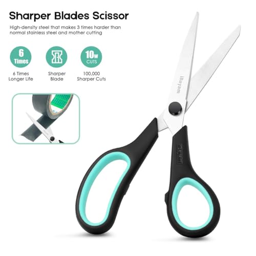 iBayam School Office Scissors Bulk, Set of 24-Pack, 8" All Purpose Sharp Scissors with Comfort-Grip Handles for High/Middle School Student Teacher, Office Home Sewing Fabric Supplies, for Right Left Handed - Image 3