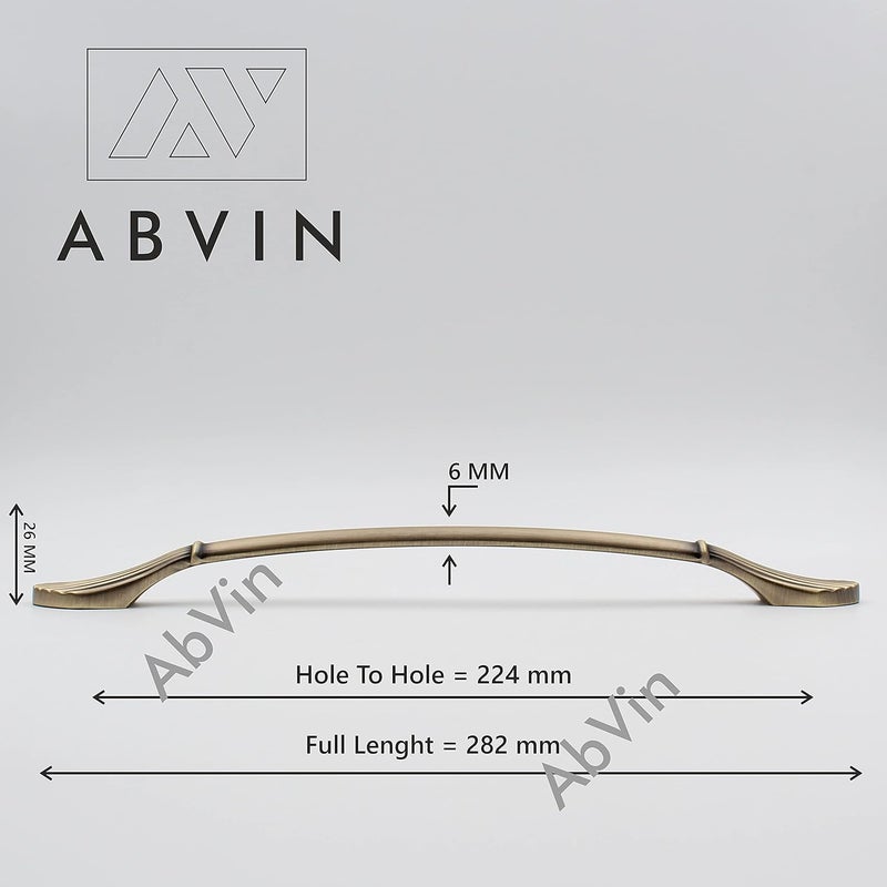 ABVIN ABVIN Premium Solid Antique Handles Cabinet Hardware Furniture Pulls for Doors Cabinets Cupboards Drawers 1 pcs 224mm 10 inch  - Image 2