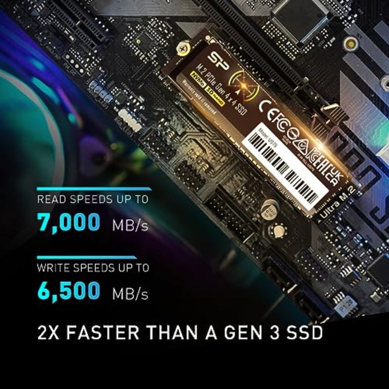 US75 NVMe SSD PCIe Gen4 x4 M.2 2280 Up to 7000MB/s Read Speed Compatible with PS5 and PC Internal Storage Expansion High-Performance Gaming and Workstation SSD - Image 2