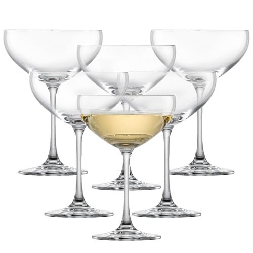 SCHOTT ZWIESEL وعاء الشمبانيا الخاص من شوت زفيزل (مجموعة من 6)، كؤوس شمبانيا أنيقة، كؤوس كريستال تريتان آمنة في غسالة الصحون، مصنوعة في ألمانيا (9.5 أونصة) - Image 1