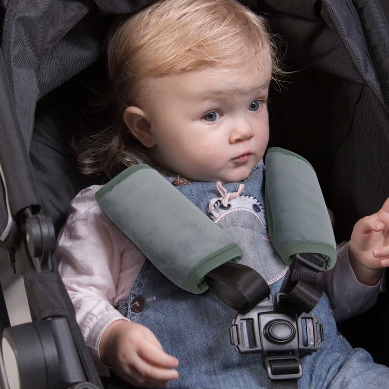 COOLBEBE وسادات كتف حزام مقعد السيارة COOLBEBE للأطفال الرضع والأطفال، أغطية حزام مقعد فائقة النعومة لجميع مقاعد السيارة/عربة الأطفال/عربة التسوق/كرسي الطعام - Image 3