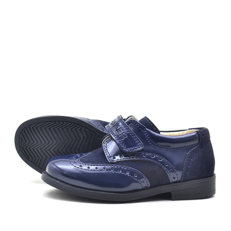 Rakerplus Classic toddler shoes from Raker Plus Titan, made from glossy suede leather with a Velcro strap. - Image 5