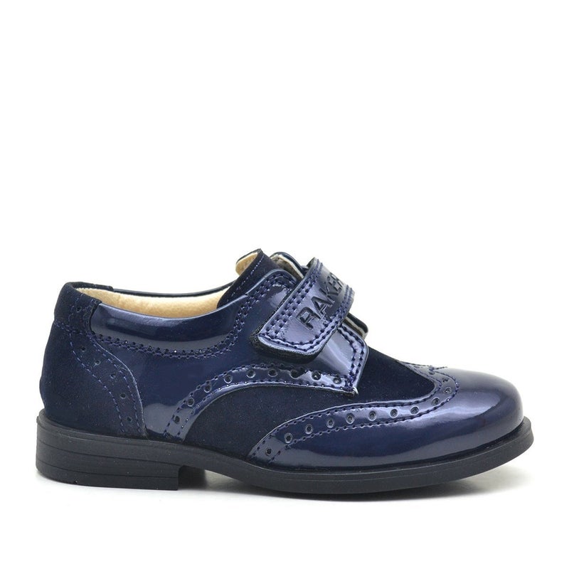 Rakerplus Classic toddler shoes from Raker Plus Titan, made from glossy suede leather with a Velcro strap. - Image 3