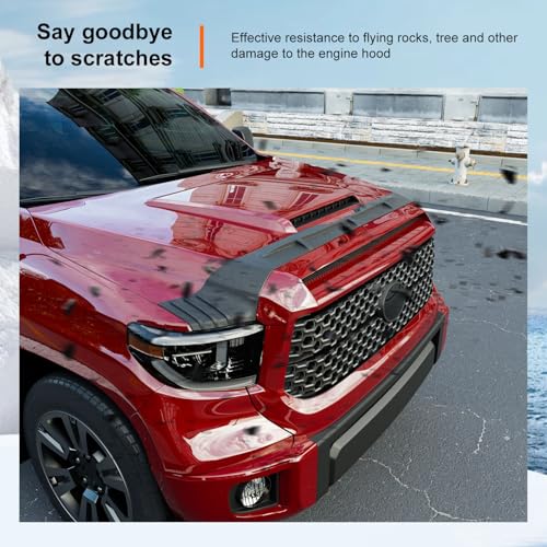 powoq Hood Shield Compatible with 2014-2021 Toyota Tundra TPE Front Hood Deflector Protector Replacement for 2014 2015 2016 2017 2018 2019 2020 2021 Toyota Tundra Accessories - Image 4